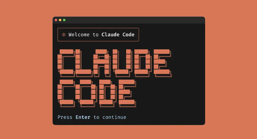 Claude Code welcome screen showing the terminal boot with 'Welcome to Claude Code' in orange block letters