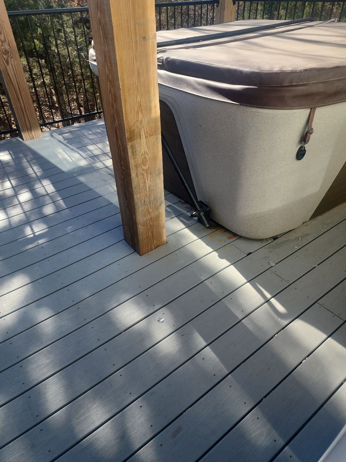 Deck near hot tub - post checkout inspection photo